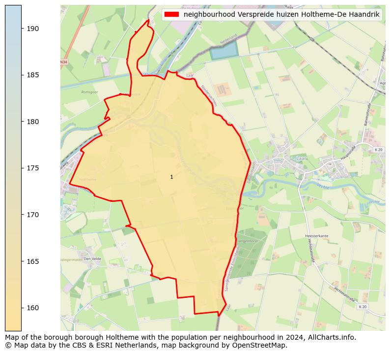 Image of the neighbourhood Verspreide huizen Holtheme-De Haandrik at the map. This image is used as introduction to this page. This page shows a lot of information about the population in the neighbourhood Verspreide huizen Holtheme-De Haandrik (such as the distribution by age groups of the residents, the composition of households, whether inhabitants are natives or Dutch with an immigration background, data about the houses (numbers, types, price development, use, type of property, ...) and more (car ownership, energy consumption, ...) based on open data from the Dutch Central Bureau of Statistics and various other sources!