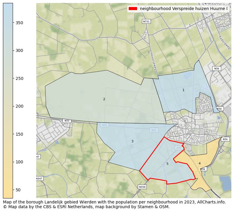 Map of the borough Landelijk gebied Wierden with the population per neighbourhood in 2023. This page shows a lot of information about residents (such as the distribution by age groups, family composition, gender, native or Dutch with an immigration background, ...), homes (numbers, types, price development, use, type of property, ...) and more (car ownership, energy consumption, ...) based on open data from the Dutch Central Bureau of Statistics and various other sources!