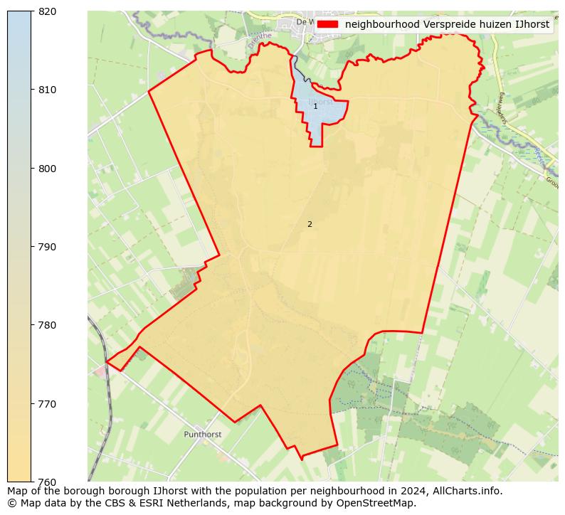 Image of the neighbourhood Verspreide huizen IJhorst at the map. This image is used as introduction to this page. This page shows a lot of information about the population in the neighbourhood Verspreide huizen IJhorst (such as the distribution by age groups of the residents, the composition of households, whether inhabitants are natives or Dutch with an immigration background, data about the houses (numbers, types, price development, use, type of property, ...) and more (car ownership, energy consumption, ...) based on open data from the Dutch Central Bureau of Statistics and various other sources!