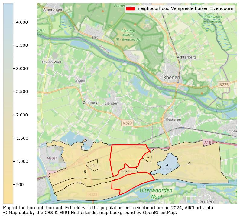 Image of the neighbourhood Verspreide huizen IJzendoorn at the map. This image is used as introduction to this page. This page shows a lot of information about the population in the neighbourhood Verspreide huizen IJzendoorn (such as the distribution by age groups of the residents, the composition of households, whether inhabitants are natives or Dutch with an immigration background, data about the houses (numbers, types, price development, use, type of property, ...) and more (car ownership, energy consumption, ...) based on open data from the Dutch Central Bureau of Statistics and various other sources!