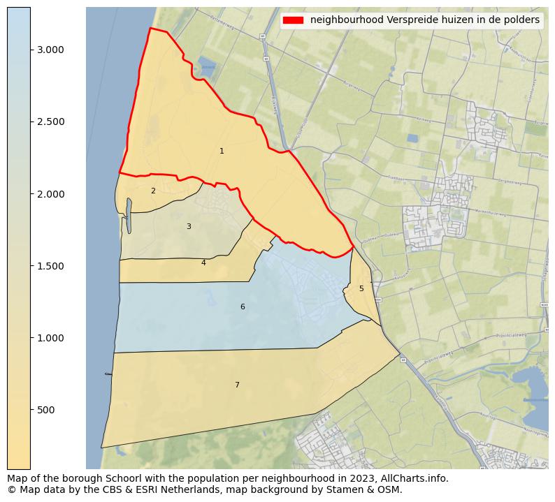 Map of the borough Schoorl with the population per neighbourhood in 2023. This page shows a lot of information about residents (such as the distribution by age groups, family composition, gender, native or Dutch with an immigration background, ...), homes (numbers, types, price development, use, type of property, ...) and more (car ownership, energy consumption, ...) based on open data from the Dutch Central Bureau of Statistics and various other sources!