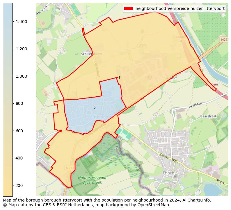 Image of the neighbourhood Verspreide huizen Ittervoort at the map. This image is used as introduction to this page. This page shows a lot of information about the population in the neighbourhood Verspreide huizen Ittervoort (such as the distribution by age groups of the residents, the composition of households, whether inhabitants are natives or Dutch with an immigration background, data about the houses (numbers, types, price development, use, type of property, ...) and more (car ownership, energy consumption, ...) based on open data from the Dutch Central Bureau of Statistics and various other sources!