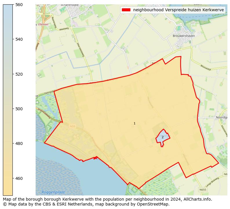 Image of the neighbourhood Verspreide huizen Kerkwerve at the map. This image is used as introduction to this page. This page shows a lot of information about the population in the neighbourhood Verspreide huizen Kerkwerve (such as the distribution by age groups of the residents, the composition of households, whether inhabitants are natives or Dutch with an immigration background, data about the houses (numbers, types, price development, use, type of property, ...) and more (car ownership, energy consumption, ...) based on open data from the Dutch Central Bureau of Statistics and various other sources!