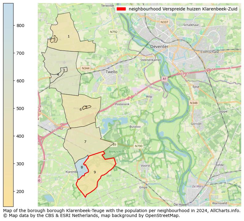 Image of the neighbourhood Verspreide huizen Klarenbeek-Zuid at the map. This image is used as introduction to this page. This page shows a lot of information about the population in the neighbourhood Verspreide huizen Klarenbeek-Zuid (such as the distribution by age groups of the residents, the composition of households, whether inhabitants are natives or Dutch with an immigration background, data about the houses (numbers, types, price development, use, type of property, ...) and more (car ownership, energy consumption, ...) based on open data from the Dutch Central Bureau of Statistics and various other sources!