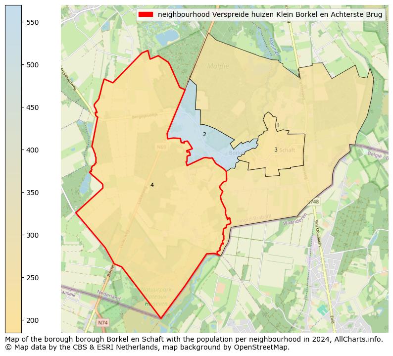 Image of the neighbourhood Verspreide huizen Klein Borkel en Achterste Brug at the map. This image is used as introduction to this page. This page shows a lot of information about the population in the neighbourhood Verspreide huizen Klein Borkel en Achterste Brug (such as the distribution by age groups of the residents, the composition of households, whether inhabitants are natives or Dutch with an immigration background, data about the houses (numbers, types, price development, use, type of property, ...) and more (car ownership, energy consumption, ...) based on open data from the Dutch Central Bureau of Statistics and various other sources!