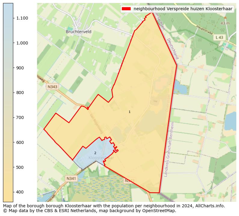 Image of the neighbourhood Verspreide huizen Kloosterhaar at the map. This image is used as introduction to this page. This page shows a lot of information about the population in the neighbourhood Verspreide huizen Kloosterhaar (such as the distribution by age groups of the residents, the composition of households, whether inhabitants are natives or Dutch with an immigration background, data about the houses (numbers, types, price development, use, type of property, ...) and more (car ownership, energy consumption, ...) based on open data from the Dutch Central Bureau of Statistics and various other sources!