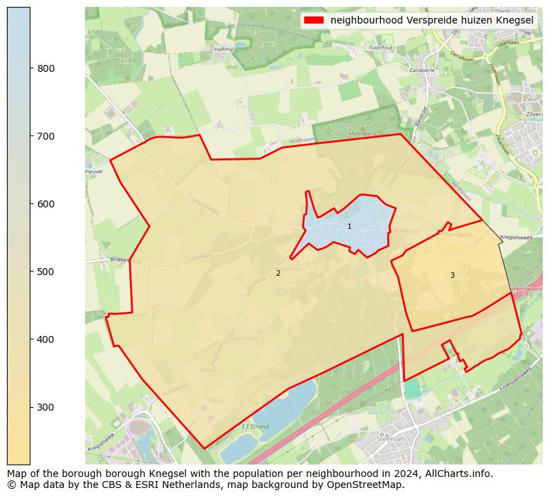 Image of the neighbourhood Verspreide huizen Knegsel at the map. This image is used as introduction to this page. This page shows a lot of information about the population in the neighbourhood Verspreide huizen Knegsel (such as the distribution by age groups of the residents, the composition of households, whether inhabitants are natives or Dutch with an immigration background, data about the houses (numbers, types, price development, use, type of property, ...) and more (car ownership, energy consumption, ...) based on open data from the Dutch Central Bureau of Statistics and various other sources!