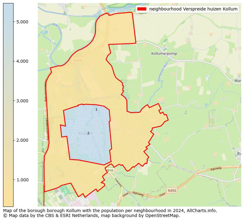 Image of the neighbourhood Verspreide huizen Kollum at the map. This image is used as introduction to this page. This page shows a lot of information about the population in the neighbourhood Verspreide huizen Kollum (such as the distribution by age groups of the residents, the composition of households, whether inhabitants are natives or Dutch with an immigration background, data about the houses (numbers, types, price development, use, type of property, ...) and more (car ownership, energy consumption, ...) based on open data from the Dutch Central Bureau of Statistics and various other sources!