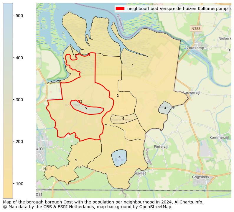 Image of the neighbourhood Verspreide huizen Kollumerpomp at the map. This image is used as introduction to this page. This page shows a lot of information about the population in the neighbourhood Verspreide huizen Kollumerpomp (such as the distribution by age groups of the residents, the composition of households, whether inhabitants are natives or Dutch with an immigration background, data about the houses (numbers, types, price development, use, type of property, ...) and more (car ownership, energy consumption, ...) based on open data from the Dutch Central Bureau of Statistics and various other sources!