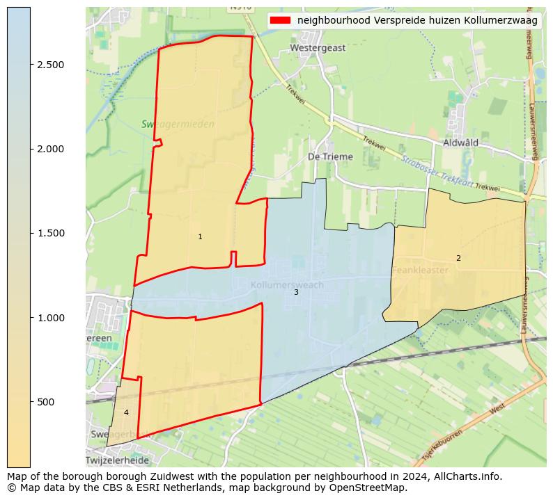 Image of the neighbourhood Verspreide huizen Kollumerzwaag at the map. This image is used as introduction to this page. This page shows a lot of information about the population in the neighbourhood Verspreide huizen Kollumerzwaag (such as the distribution by age groups of the residents, the composition of households, whether inhabitants are natives or Dutch with an immigration background, data about the houses (numbers, types, price development, use, type of property, ...) and more (car ownership, energy consumption, ...) based on open data from the Dutch Central Bureau of Statistics and various other sources!