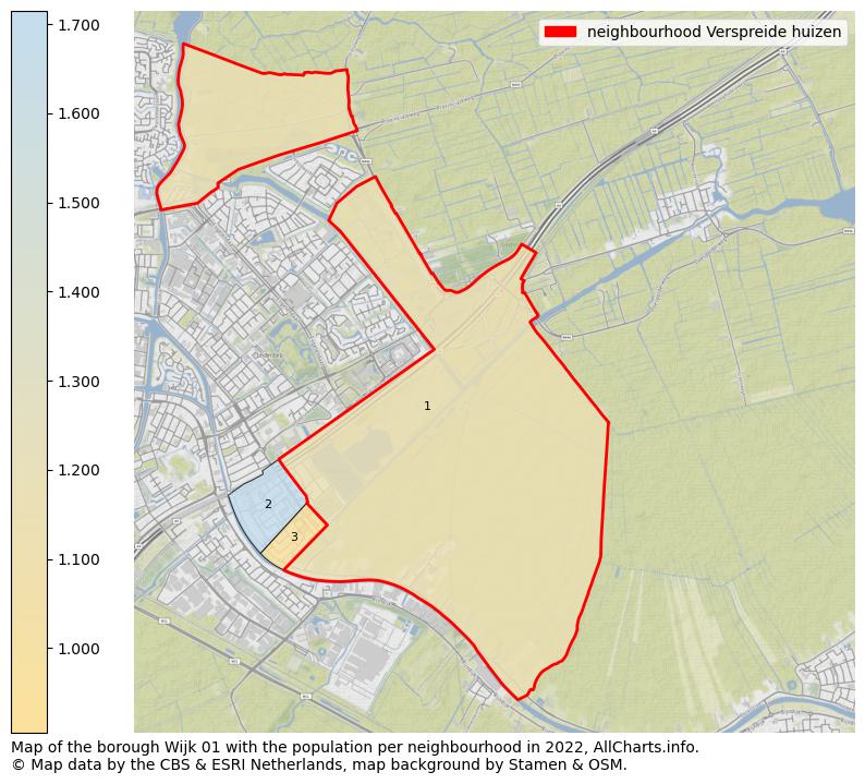 Map of the borough Wijk 01 with the population per neighbourhood in 2022. This page shows a lot of information about residents (such as the distribution by age groups, family composition, gender, native or Dutch with an immigration background, ...), homes (numbers, types, price development, use, type of property, ...) and more (car ownership, energy consumption, ...) based on open data from the Dutch Central Bureau of Statistics and various other sources!