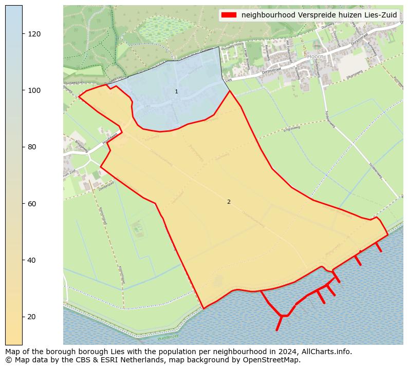 Image of the neighbourhood Verspreide huizen Lies-Zuid at the map. This image is used as introduction to this page. This page shows a lot of information about the population in the neighbourhood Verspreide huizen Lies-Zuid (such as the distribution by age groups of the residents, the composition of households, whether inhabitants are natives or Dutch with an immigration background, data about the houses (numbers, types, price development, use, type of property, ...) and more (car ownership, energy consumption, ...) based on open data from the Dutch Central Bureau of Statistics and various other sources!