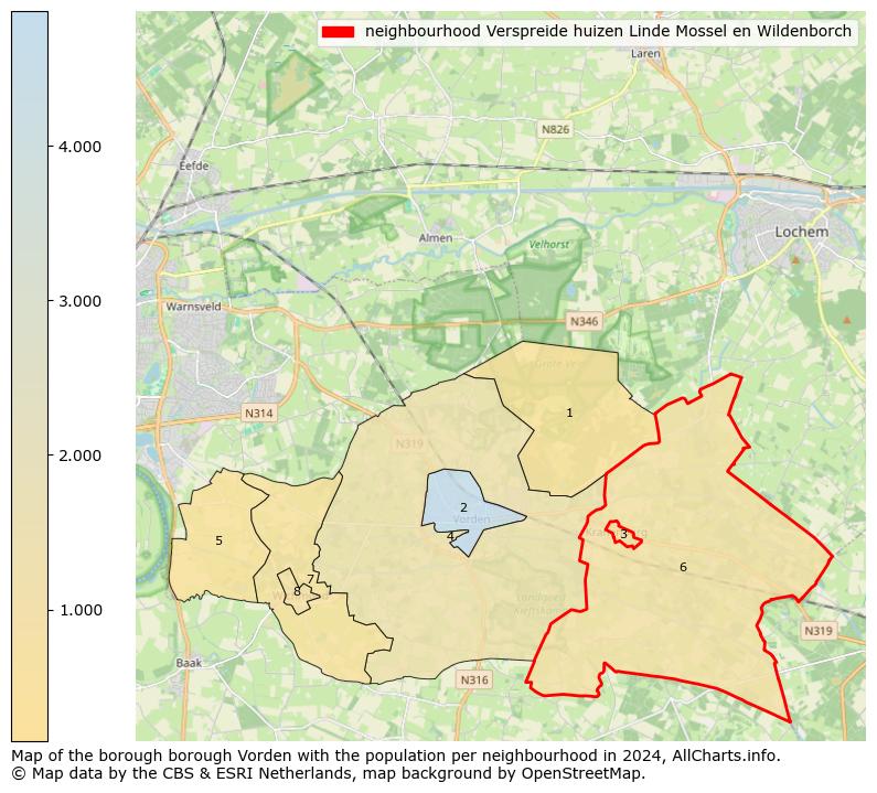 Image of the neighbourhood Verspreide huizen Linde Mossel en Wildenborch at the map. This image is used as introduction to this page. This page shows a lot of information about the population in the neighbourhood Verspreide huizen Linde Mossel en Wildenborch (such as the distribution by age groups of the residents, the composition of households, whether inhabitants are natives or Dutch with an immigration background, data about the houses (numbers, types, price development, use, type of property, ...) and more (car ownership, energy consumption, ...) based on open data from the Dutch Central Bureau of Statistics and various other sources!