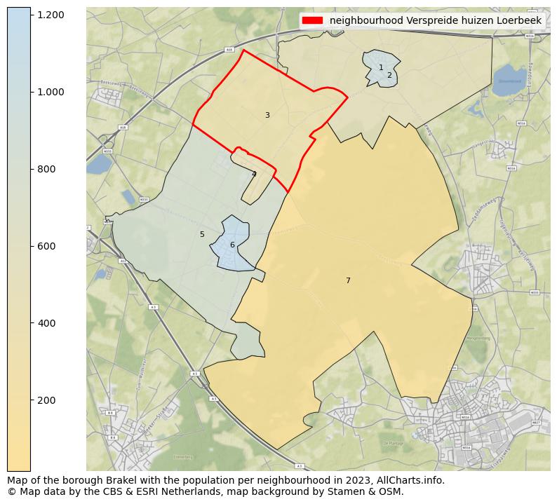 Map of the borough Brakel with the population per neighbourhood in 2023. This page shows a lot of information about residents (such as the distribution by age groups, family composition, gender, native or Dutch with an immigration background, ...), homes (numbers, types, price development, use, type of property, ...) and more (car ownership, energy consumption, ...) based on open data from the Dutch Central Bureau of Statistics and various other sources!
