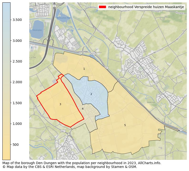 Map of the borough Den Dungen with the population per neighbourhood in 2023. This page shows a lot of information about residents (such as the distribution by age groups, family composition, gender, native or Dutch with an immigration background, ...), homes (numbers, types, price development, use, type of property, ...) and more (car ownership, energy consumption, ...) based on open data from the Dutch Central Bureau of Statistics and various other sources!