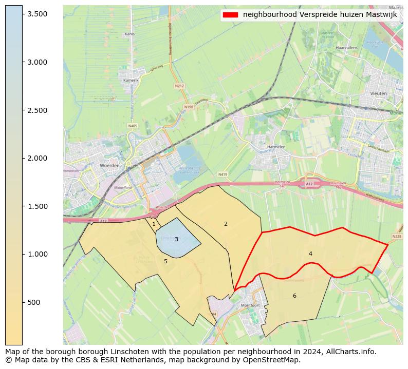 Image of the neighbourhood Verspreide huizen Mastwijk at the map. This image is used as introduction to this page. This page shows a lot of information about the population in the neighbourhood Verspreide huizen Mastwijk (such as the distribution by age groups of the residents, the composition of households, whether inhabitants are natives or Dutch with an immigration background, data about the houses (numbers, types, price development, use, type of property, ...) and more (car ownership, energy consumption, ...) based on open data from the Dutch Central Bureau of Statistics and various other sources!