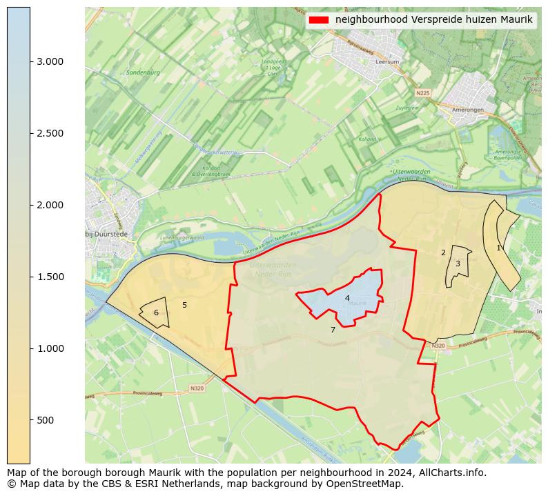 Image of the neighbourhood Verspreide huizen Maurik at the map. This image is used as introduction to this page. This page shows a lot of information about the population in the neighbourhood Verspreide huizen Maurik (such as the distribution by age groups of the residents, the composition of households, whether inhabitants are natives or Dutch with an immigration background, data about the houses (numbers, types, price development, use, type of property, ...) and more (car ownership, energy consumption, ...) based on open data from the Dutch Central Bureau of Statistics and various other sources!