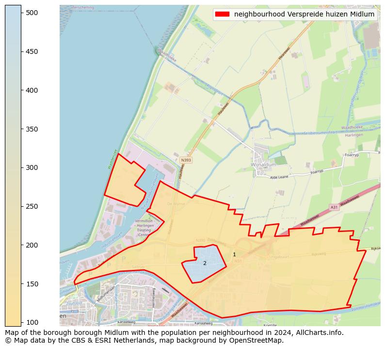 Image of the neighbourhood Verspreide huizen Midlum at the map. This image is used as introduction to this page. This page shows a lot of information about the population in the neighbourhood Verspreide huizen Midlum (such as the distribution by age groups of the residents, the composition of households, whether inhabitants are natives or Dutch with an immigration background, data about the houses (numbers, types, price development, use, type of property, ...) and more (car ownership, energy consumption, ...) based on open data from the Dutch Central Bureau of Statistics and various other sources!