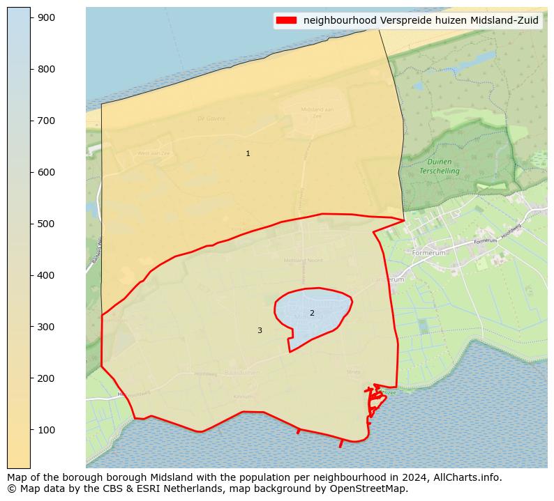 Image of the neighbourhood Verspreide huizen Midsland-Zuid at the map. This image is used as introduction to this page. This page shows a lot of information about the population in the neighbourhood Verspreide huizen Midsland-Zuid (such as the distribution by age groups of the residents, the composition of households, whether inhabitants are natives or Dutch with an immigration background, data about the houses (numbers, types, price development, use, type of property, ...) and more (car ownership, energy consumption, ...) based on open data from the Dutch Central Bureau of Statistics and various other sources!