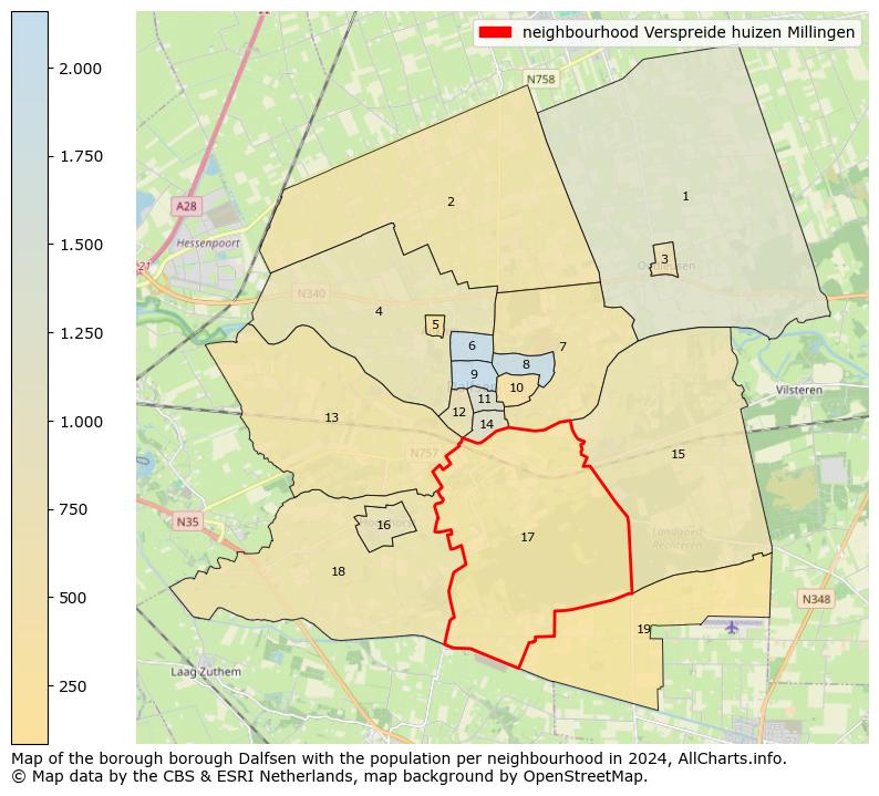 Image of the neighbourhood Verspreide huizen Millingen at the map. This image is used as introduction to this page. This page shows a lot of information about the population in the neighbourhood Verspreide huizen Millingen (such as the distribution by age groups of the residents, the composition of households, whether inhabitants are natives or Dutch with an immigration background, data about the houses (numbers, types, price development, use, type of property, ...) and more (car ownership, energy consumption, ...) based on open data from the Dutch Central Bureau of Statistics and various other sources!