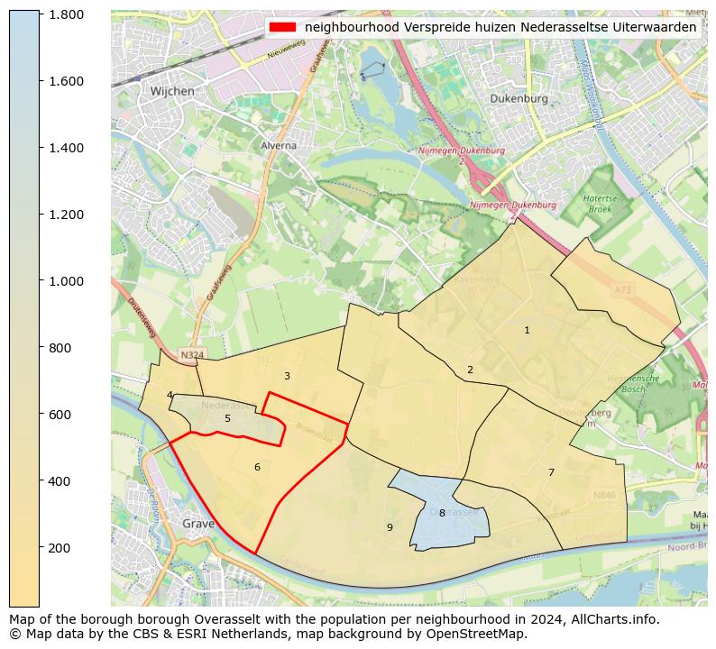 Image of the neighbourhood Verspreide huizen Nederasseltse Uiterwaarden at the map. This image is used as introduction to this page. This page shows a lot of information about the population in the neighbourhood Verspreide huizen Nederasseltse Uiterwaarden (such as the distribution by age groups of the residents, the composition of households, whether inhabitants are natives or Dutch with an immigration background, data about the houses (numbers, types, price development, use, type of property, ...) and more (car ownership, energy consumption, ...) based on open data from the Dutch Central Bureau of Statistics and various other sources!