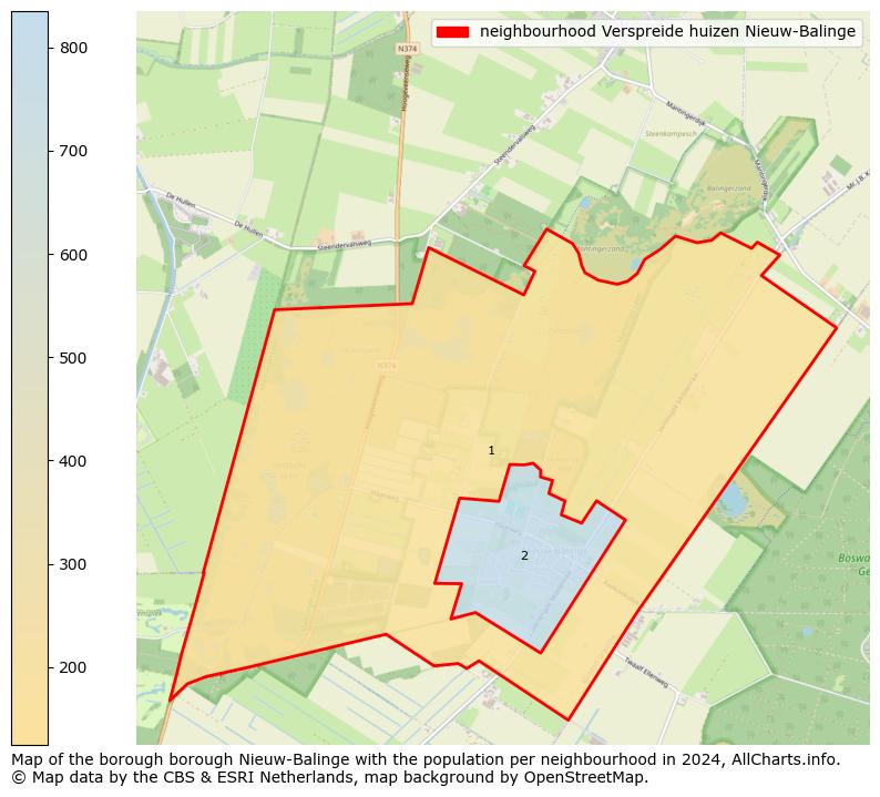 Image of the neighbourhood Verspreide huizen Nieuw-Balinge at the map. This image is used as introduction to this page. This page shows a lot of information about the population in the neighbourhood Verspreide huizen Nieuw-Balinge (such as the distribution by age groups of the residents, the composition of households, whether inhabitants are natives or Dutch with an immigration background, data about the houses (numbers, types, price development, use, type of property, ...) and more (car ownership, energy consumption, ...) based on open data from the Dutch Central Bureau of Statistics and various other sources!