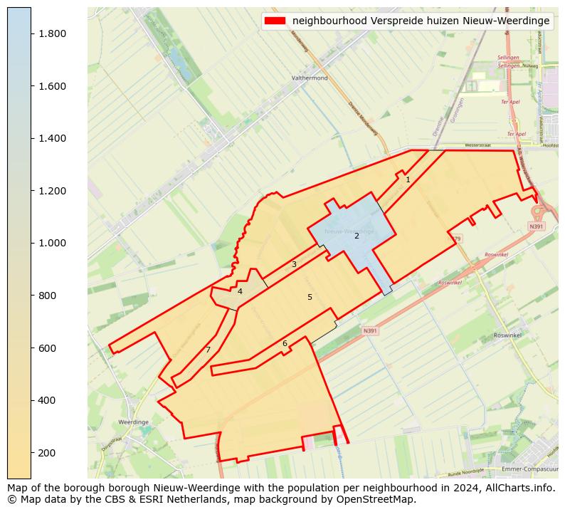 Image of the neighbourhood Verspreide huizen Nieuw-Weerdinge at the map. This image is used as introduction to this page. This page shows a lot of information about the population in the neighbourhood Verspreide huizen Nieuw-Weerdinge (such as the distribution by age groups of the residents, the composition of households, whether inhabitants are natives or Dutch with an immigration background, data about the houses (numbers, types, price development, use, type of property, ...) and more (car ownership, energy consumption, ...) based on open data from the Dutch Central Bureau of Statistics and various other sources!