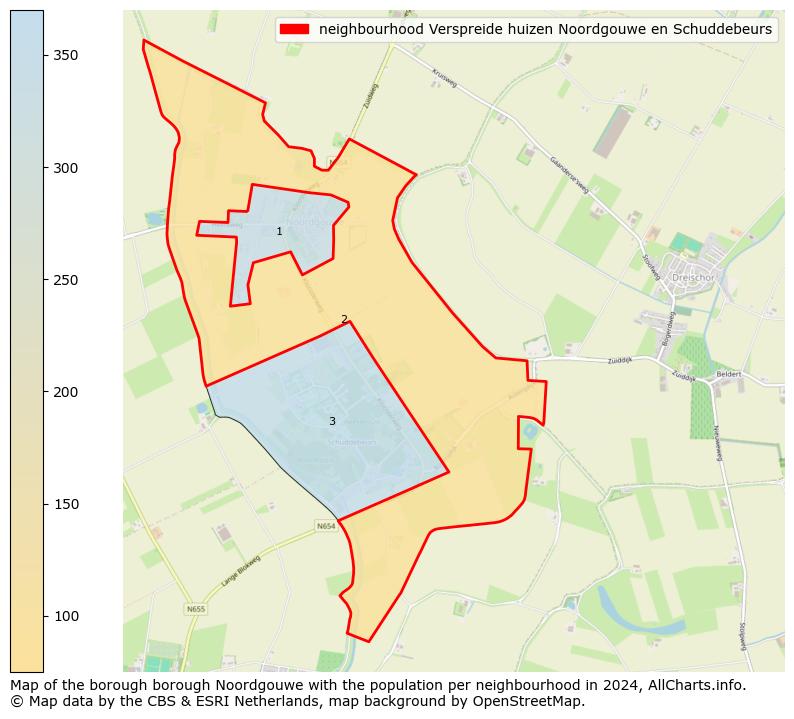 Image of the neighbourhood Verspreide huizen Noordgouwe en Schuddebeurs at the map. This image is used as introduction to this page. This page shows a lot of information about the population in the neighbourhood Verspreide huizen Noordgouwe en Schuddebeurs (such as the distribution by age groups of the residents, the composition of households, whether inhabitants are natives or Dutch with an immigration background, data about the houses (numbers, types, price development, use, type of property, ...) and more (car ownership, energy consumption, ...) based on open data from the Dutch Central Bureau of Statistics and various other sources!