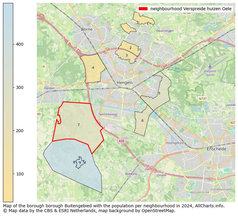 Image of the neighbourhood Verspreide huizen Oele at the map. This image is used as introduction to this page. This page shows a lot of information about the population in the neighbourhood Verspreide huizen Oele (such as the distribution by age groups of the residents, the composition of households, whether inhabitants are natives or Dutch with an immigration background, data about the houses (numbers, types, price development, use, type of property, ...) and more (car ownership, energy consumption, ...) based on open data from the Dutch Central Bureau of Statistics and various other sources!