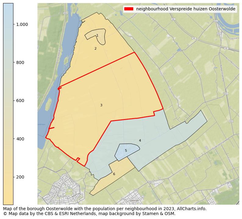 Map of the borough Oosterwolde with the population per neighbourhood in 2023. This page shows a lot of information about residents (such as the distribution by age groups, family composition, gender, native or Dutch with an immigration background, ...), homes (numbers, types, price development, use, type of property, ...) and more (car ownership, energy consumption, ...) based on open data from the Dutch Central Bureau of Statistics and various other sources!