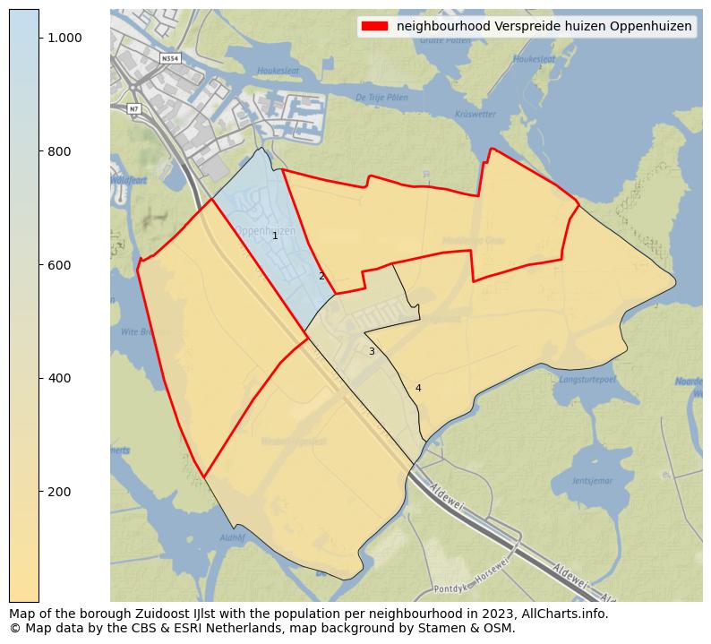 Map of the borough Zuidoost IJlst with the population per neighbourhood in 2023. This page shows a lot of information about residents (such as the distribution by age groups, family composition, gender, native or Dutch with an immigration background, ...), homes (numbers, types, price development, use, type of property, ...) and more (car ownership, energy consumption, ...) based on open data from the Dutch Central Bureau of Statistics and various other sources!