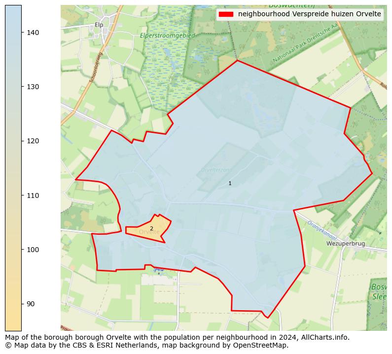 Image of the neighbourhood Verspreide huizen Orvelte at the map. This image is used as introduction to this page. This page shows a lot of information about the population in the neighbourhood Verspreide huizen Orvelte (such as the distribution by age groups of the residents, the composition of households, whether inhabitants are natives or Dutch with an immigration background, data about the houses (numbers, types, price development, use, type of property, ...) and more (car ownership, energy consumption, ...) based on open data from the Dutch Central Bureau of Statistics and various other sources!