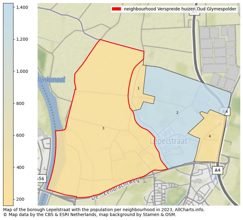Map of the borough Lepelstraat with the population per neighbourhood in 2023. This page shows a lot of information about residents (such as the distribution by age groups, family composition, gender, native or Dutch with an immigration background, ...), homes (numbers, types, price development, use, type of property, ...) and more (car ownership, energy consumption, ...) based on open data from the Dutch Central Bureau of Statistics and various other sources!