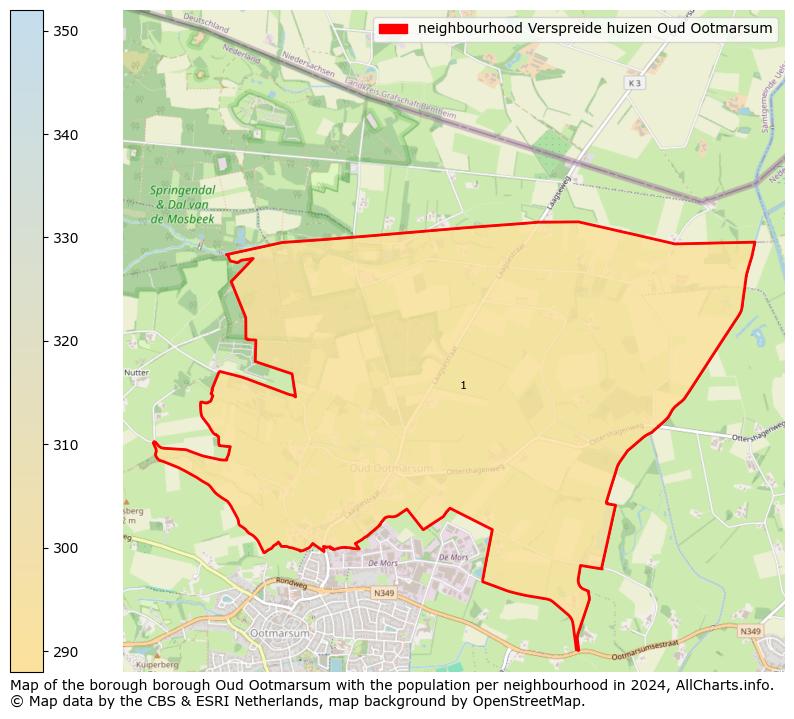 Image of the neighbourhood Verspreide huizen Oud Ootmarsum at the map. This image is used as introduction to this page. This page shows a lot of information about the population in the neighbourhood Verspreide huizen Oud Ootmarsum (such as the distribution by age groups of the residents, the composition of households, whether inhabitants are natives or Dutch with an immigration background, data about the houses (numbers, types, price development, use, type of property, ...) and more (car ownership, energy consumption, ...) based on open data from the Dutch Central Bureau of Statistics and various other sources!