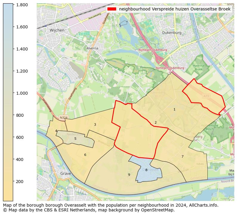 Image of the neighbourhood Verspreide huizen Overasseltse Broek at the map. This image is used as introduction to this page. This page shows a lot of information about the population in the neighbourhood Verspreide huizen Overasseltse Broek (such as the distribution by age groups of the residents, the composition of households, whether inhabitants are natives or Dutch with an immigration background, data about the houses (numbers, types, price development, use, type of property, ...) and more (car ownership, energy consumption, ...) based on open data from the Dutch Central Bureau of Statistics and various other sources!