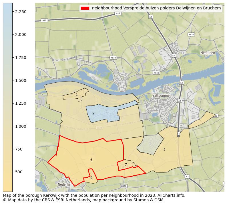 Map of the borough Kerkwijk with the population per neighbourhood in 2023. This page shows a lot of information about residents (such as the distribution by age groups, family composition, gender, native or Dutch with an immigration background, ...), homes (numbers, types, price development, use, type of property, ...) and more (car ownership, energy consumption, ...) based on open data from the Dutch Central Bureau of Statistics and various other sources!