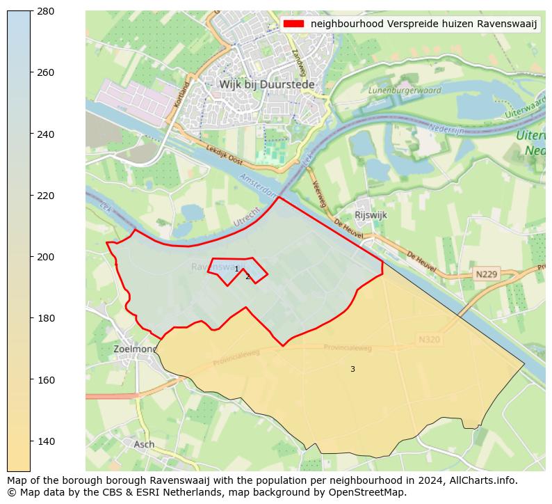 Image of the neighbourhood Verspreide huizen Ravenswaaij at the map. This image is used as introduction to this page. This page shows a lot of information about the population in the neighbourhood Verspreide huizen Ravenswaaij (such as the distribution by age groups of the residents, the composition of households, whether inhabitants are natives or Dutch with an immigration background, data about the houses (numbers, types, price development, use, type of property, ...) and more (car ownership, energy consumption, ...) based on open data from the Dutch Central Bureau of Statistics and various other sources!