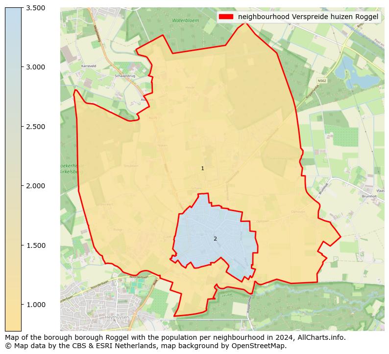 Image of the neighbourhood Verspreide huizen Roggel at the map. This image is used as introduction to this page. This page shows a lot of information about the population in the neighbourhood Verspreide huizen Roggel (such as the distribution by age groups of the residents, the composition of households, whether inhabitants are natives or Dutch with an immigration background, data about the houses (numbers, types, price development, use, type of property, ...) and more (car ownership, energy consumption, ...) based on open data from the Dutch Central Bureau of Statistics and various other sources!