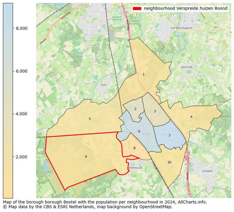 Image of the neighbourhood Verspreide huizen Roond at the map. This image is used as introduction to this page. This page shows a lot of information about the population in the neighbourhood Verspreide huizen Roond (such as the distribution by age groups of the residents, the composition of households, whether inhabitants are natives or Dutch with an immigration background, data about the houses (numbers, types, price development, use, type of property, ...) and more (car ownership, energy consumption, ...) based on open data from the Dutch Central Bureau of Statistics and various other sources!