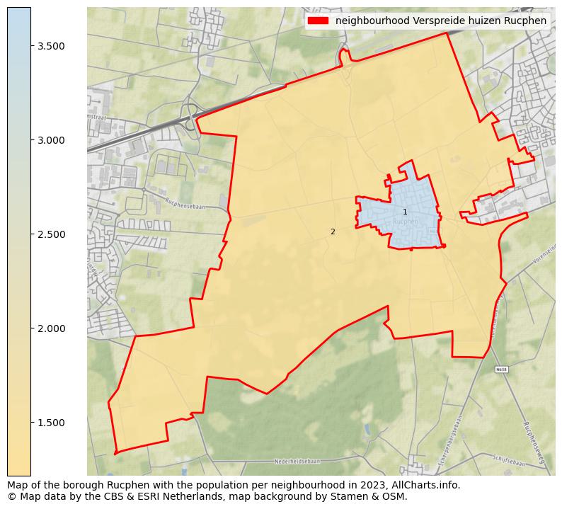 Map of the borough Rucphen with the population per neighbourhood in 2023. This page shows a lot of information about residents (such as the distribution by age groups, family composition, gender, native or Dutch with an immigration background, ...), homes (numbers, types, price development, use, type of property, ...) and more (car ownership, energy consumption, ...) based on open data from the Dutch Central Bureau of Statistics and various other sources!