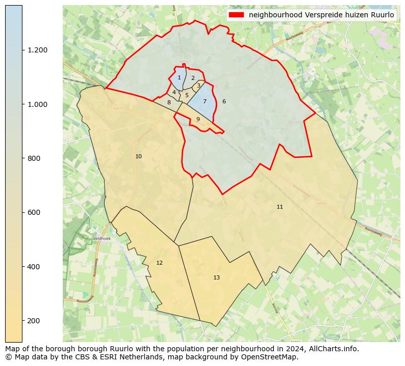 Image of the neighbourhood Verspreide huizen Ruurlo at the map. This image is used as introduction to this page. This page shows a lot of information about the population in the neighbourhood Verspreide huizen Ruurlo (such as the distribution by age groups of the residents, the composition of households, whether inhabitants are natives or Dutch with an immigration background, data about the houses (numbers, types, price development, use, type of property, ...) and more (car ownership, energy consumption, ...) based on open data from the Dutch Central Bureau of Statistics and various other sources!