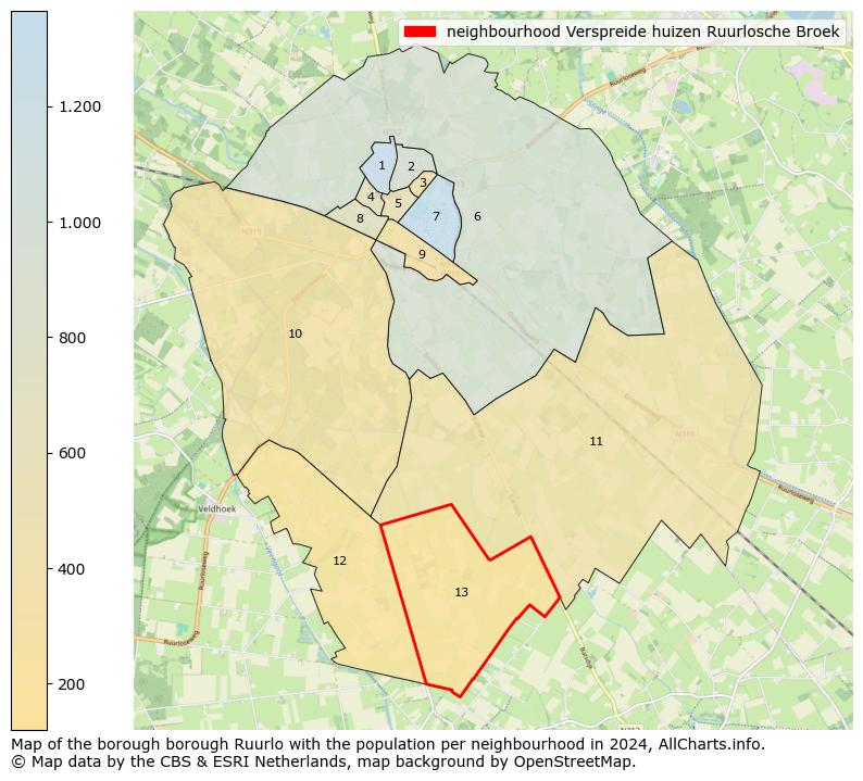 Image of the neighbourhood Verspreide huizen Ruurlosche Broek at the map. This image is used as introduction to this page. This page shows a lot of information about the population in the neighbourhood Verspreide huizen Ruurlosche Broek (such as the distribution by age groups of the residents, the composition of households, whether inhabitants are natives or Dutch with an immigration background, data about the houses (numbers, types, price development, use, type of property, ...) and more (car ownership, energy consumption, ...) based on open data from the Dutch Central Bureau of Statistics and various other sources!