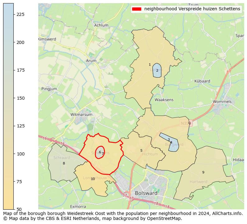 Image of the neighbourhood Verspreide huizen Schettens at the map. This image is used as introduction to this page. This page shows a lot of information about the population in the neighbourhood Verspreide huizen Schettens (such as the distribution by age groups of the residents, the composition of households, whether inhabitants are natives or Dutch with an immigration background, data about the houses (numbers, types, price development, use, type of property, ...) and more (car ownership, energy consumption, ...) based on open data from the Dutch Central Bureau of Statistics and various other sources!