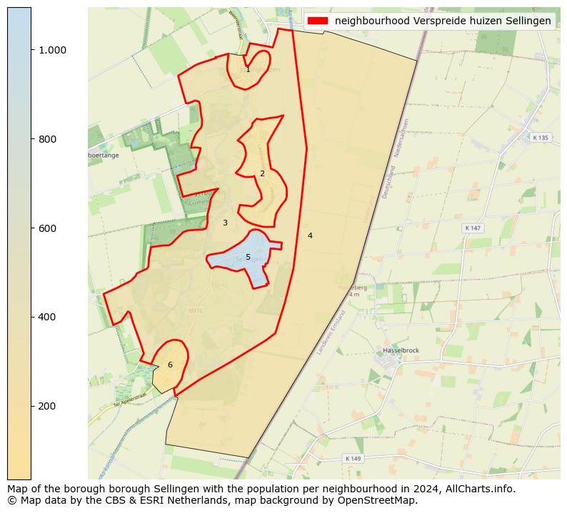 Image of the neighbourhood Verspreide huizen Sellingen at the map. This image is used as introduction to this page. This page shows a lot of information about the population in the neighbourhood Verspreide huizen Sellingen (such as the distribution by age groups of the residents, the composition of households, whether inhabitants are natives or Dutch with an immigration background, data about the houses (numbers, types, price development, use, type of property, ...) and more (car ownership, energy consumption, ...) based on open data from the Dutch Central Bureau of Statistics and various other sources!