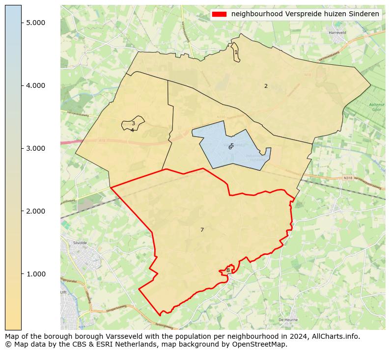 Image of the neighbourhood Verspreide huizen Sinderen at the map. This image is used as introduction to this page. This page shows a lot of information about the population in the neighbourhood Verspreide huizen Sinderen (such as the distribution by age groups of the residents, the composition of households, whether inhabitants are natives or Dutch with an immigration background, data about the houses (numbers, types, price development, use, type of property, ...) and more (car ownership, energy consumption, ...) based on open data from the Dutch Central Bureau of Statistics and various other sources!