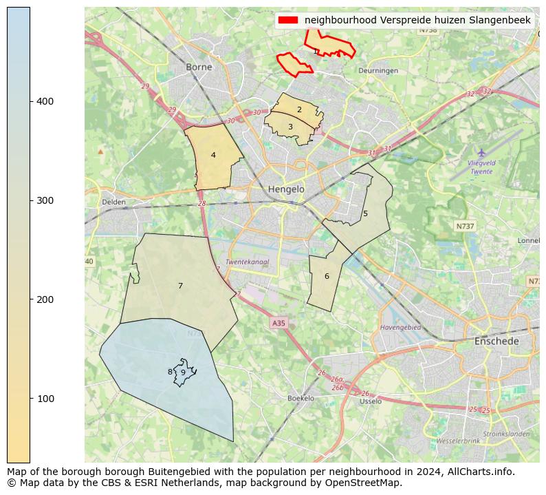 Image of the neighbourhood Verspreide huizen Slangenbeek at the map. This image is used as introduction to this page. This page shows a lot of information about the population in the neighbourhood Verspreide huizen Slangenbeek (such as the distribution by age groups of the residents, the composition of households, whether inhabitants are natives or Dutch with an immigration background, data about the houses (numbers, types, price development, use, type of property, ...) and more (car ownership, energy consumption, ...) based on open data from the Dutch Central Bureau of Statistics and various other sources!