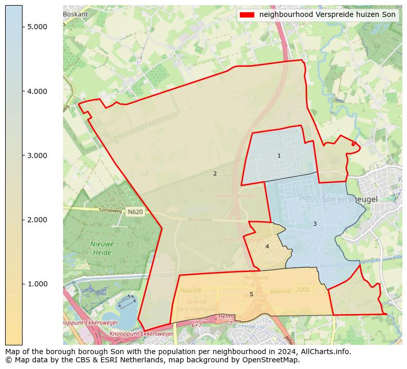 Image of the neighbourhood Verspreide huizen Son at the map. This image is used as introduction to this page. This page shows a lot of information about the population in the neighbourhood Verspreide huizen Son (such as the distribution by age groups of the residents, the composition of households, whether inhabitants are natives or Dutch with an immigration background, data about the houses (numbers, types, price development, use, type of property, ...) and more (car ownership, energy consumption, ...) based on open data from the Dutch Central Bureau of Statistics and various other sources!