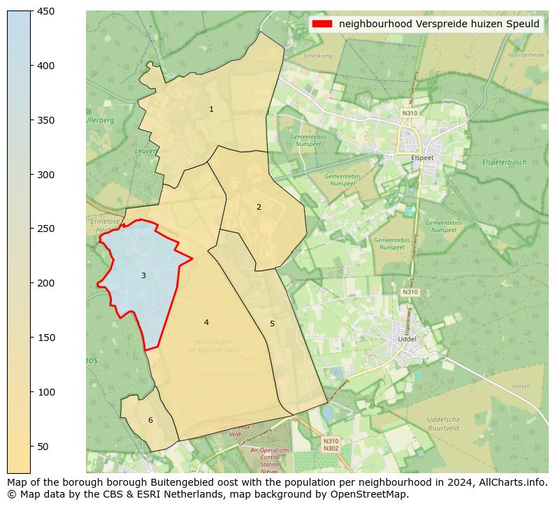 Image of the neighbourhood Verspreide huizen Speuld at the map. This image is used as introduction to this page. This page shows a lot of information about the population in the neighbourhood Verspreide huizen Speuld (such as the distribution by age groups of the residents, the composition of households, whether inhabitants are natives or Dutch with an immigration background, data about the houses (numbers, types, price development, use, type of property, ...) and more (car ownership, energy consumption, ...) based on open data from the Dutch Central Bureau of Statistics and various other sources!