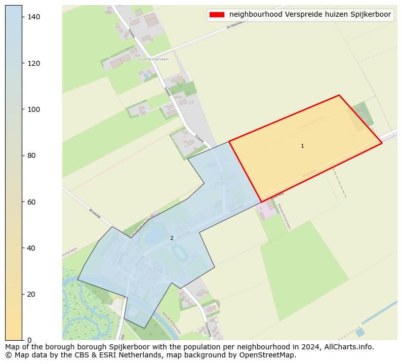 Image of the neighbourhood Verspreide huizen Spijkerboor at the map. This image is used as introduction to this page. This page shows a lot of information about the population in the neighbourhood Verspreide huizen Spijkerboor (such as the distribution by age groups of the residents, the composition of households, whether inhabitants are natives or Dutch with an immigration background, data about the houses (numbers, types, price development, use, type of property, ...) and more (car ownership, energy consumption, ...) based on open data from the Dutch Central Bureau of Statistics and various other sources!