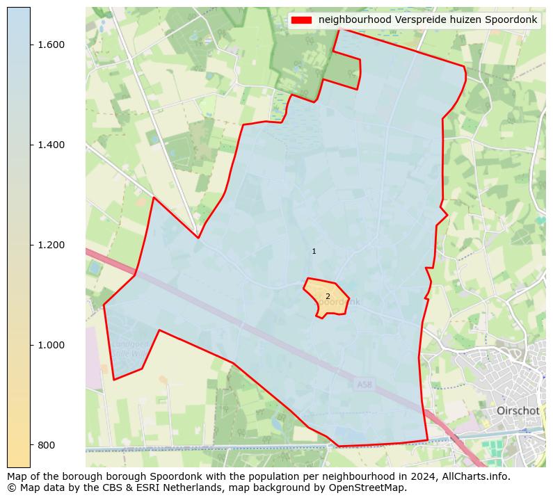 Image of the neighbourhood Verspreide huizen Spoordonk at the map. This image is used as introduction to this page. This page shows a lot of information about the population in the neighbourhood Verspreide huizen Spoordonk (such as the distribution by age groups of the residents, the composition of households, whether inhabitants are natives or Dutch with an immigration background, data about the houses (numbers, types, price development, use, type of property, ...) and more (car ownership, energy consumption, ...) based on open data from the Dutch Central Bureau of Statistics and various other sources!